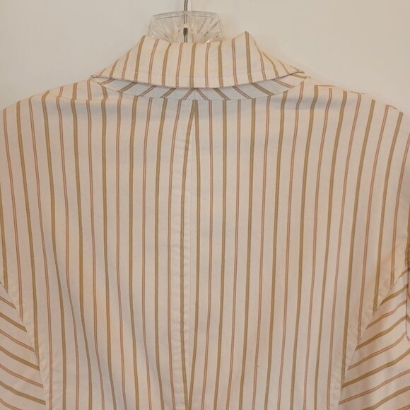 To The Max Womens Sz S Cream Pinstripe Button Front Blazer Stretch Office Career - Picture 6 of 11